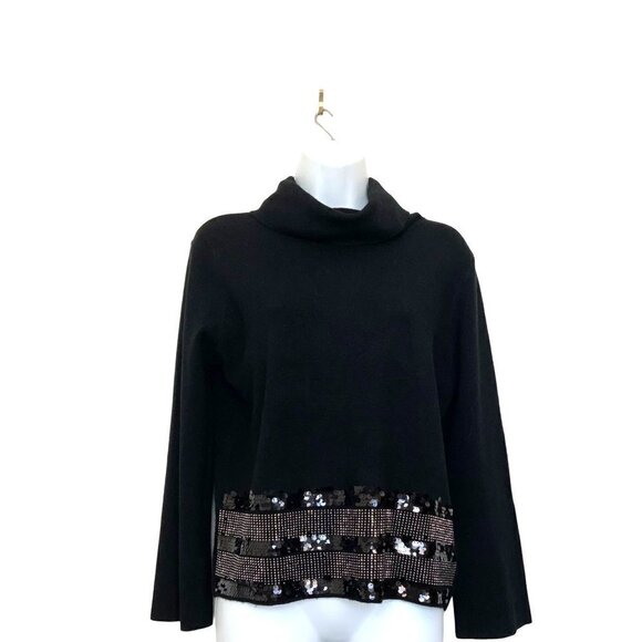 NWT Passione Moda rhynstones & sequins roll collar - Picture 6 of 6